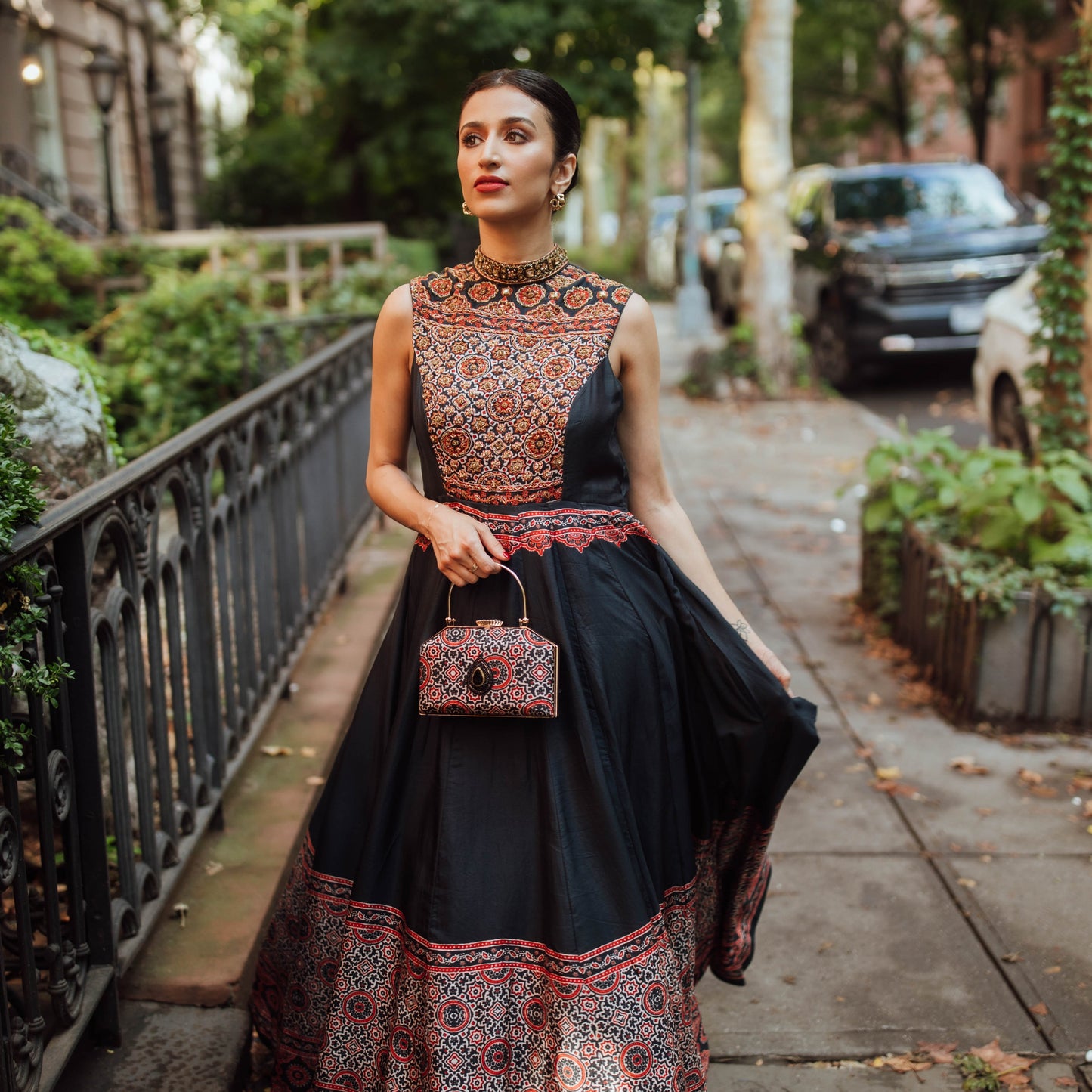 Kamila Long Dress with Hand Embroidery