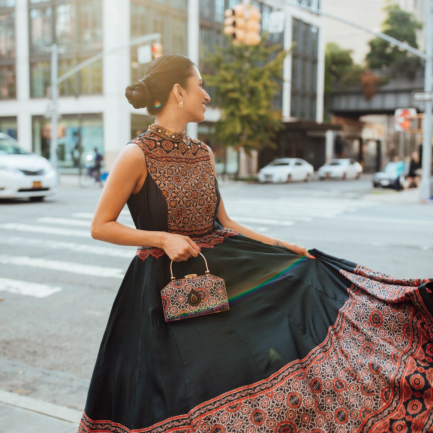 Kamila Long Dress with Hand Embroidery