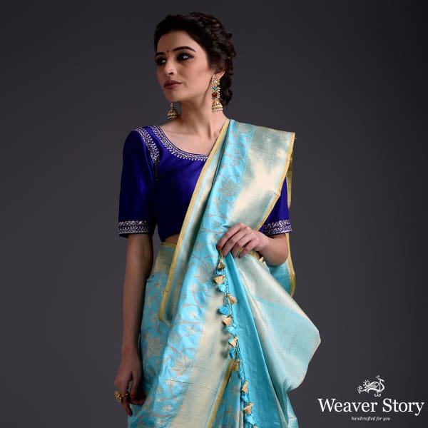 Sky Blue Cutwork Jangla