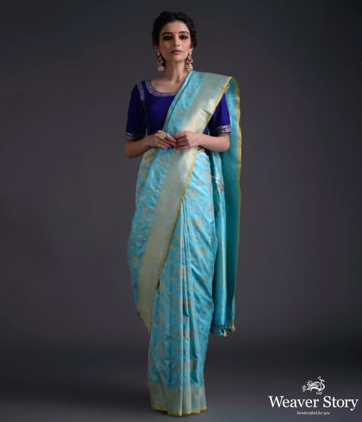 Sky Blue Cutwork Jangla