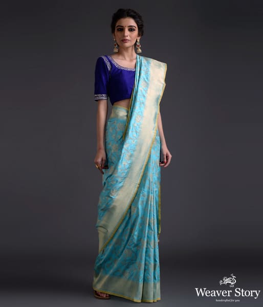 Sky Blue Cutwork Jangla