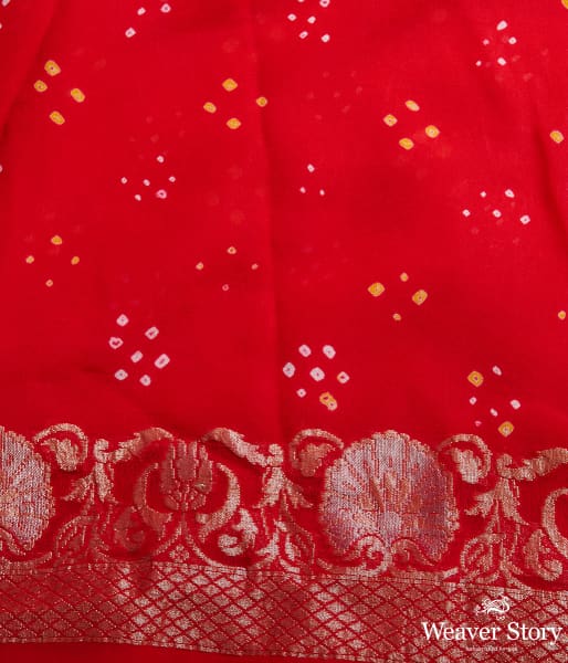 Dark Pink Kadhwa Bandhej