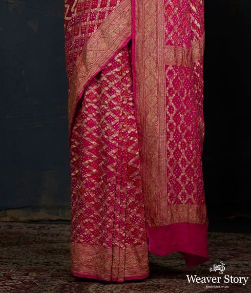 Pink Peach Double Zari