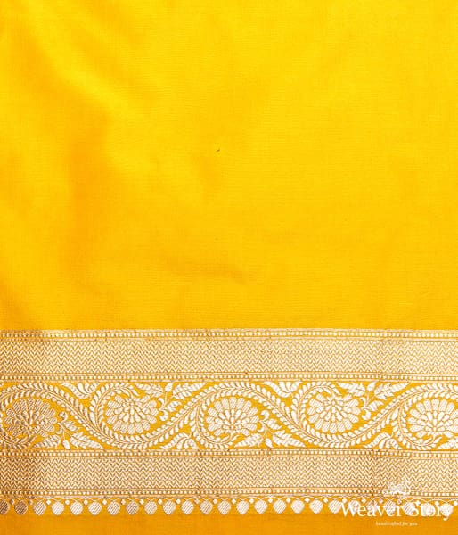 Yellow Cutwork Boota with Pink Border