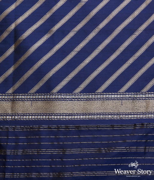 Blue Black Kadhwa Booti Saree in Ektara