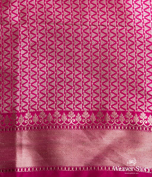 Purple katan silk broacde saree with meenakari