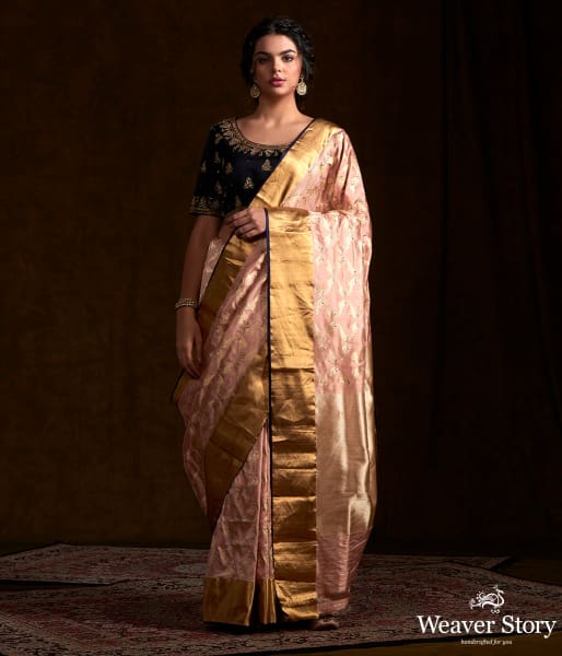 Blush Pink Kadhwa Bird Motif Jangla