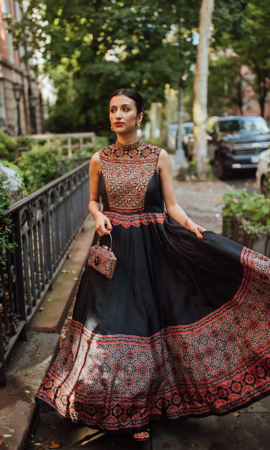 Kamila Long Dress with Hand Embroidery