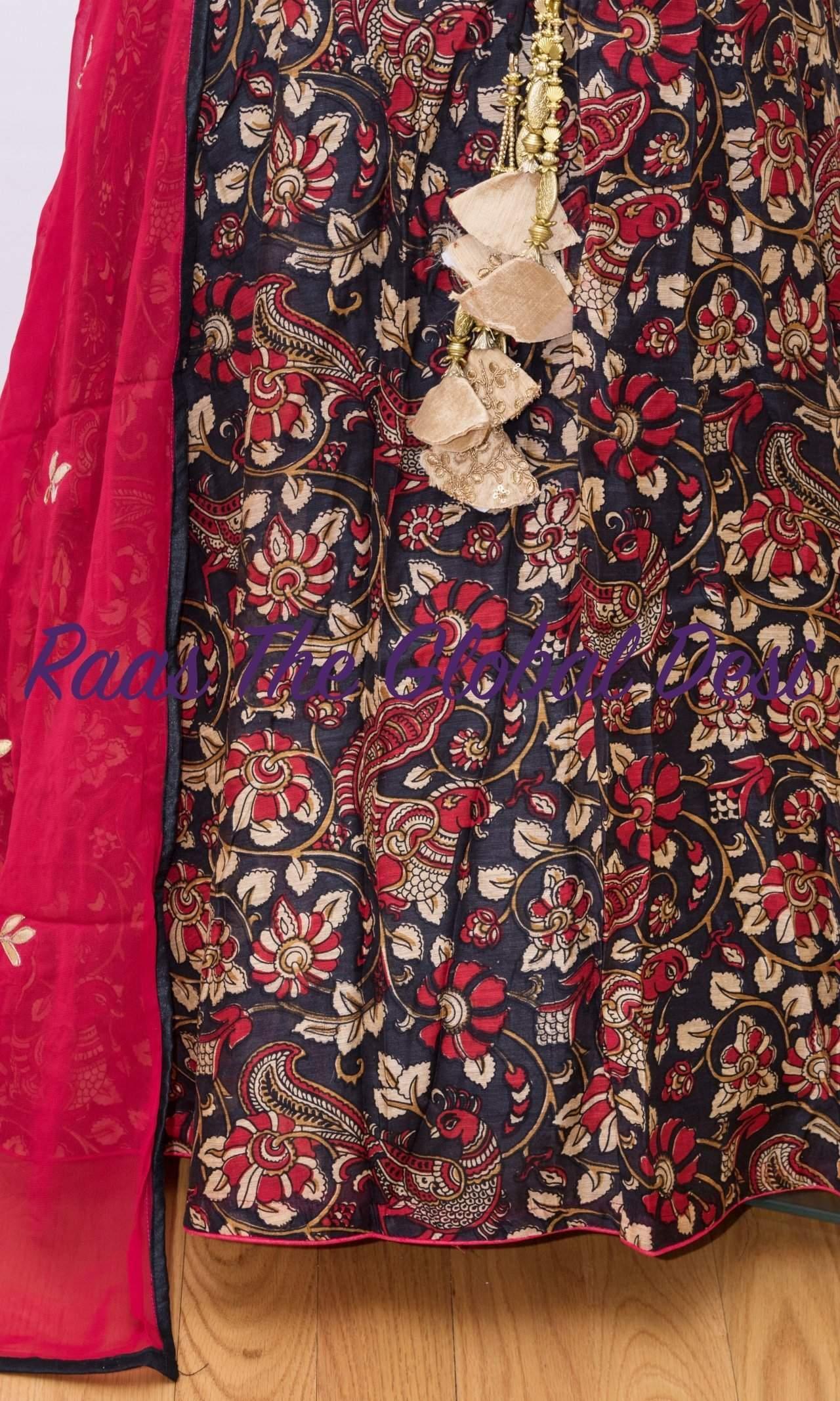 Isolara Multicolor Chaniya Choli with Kalankari Print