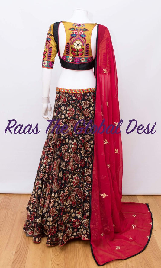 Isolara Multicolor Chaniya Choli with Kalankari Print