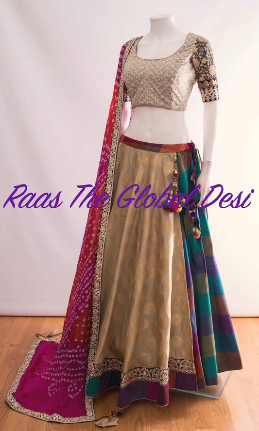 Eulalie Tan Chaniya Choli with Embroidery