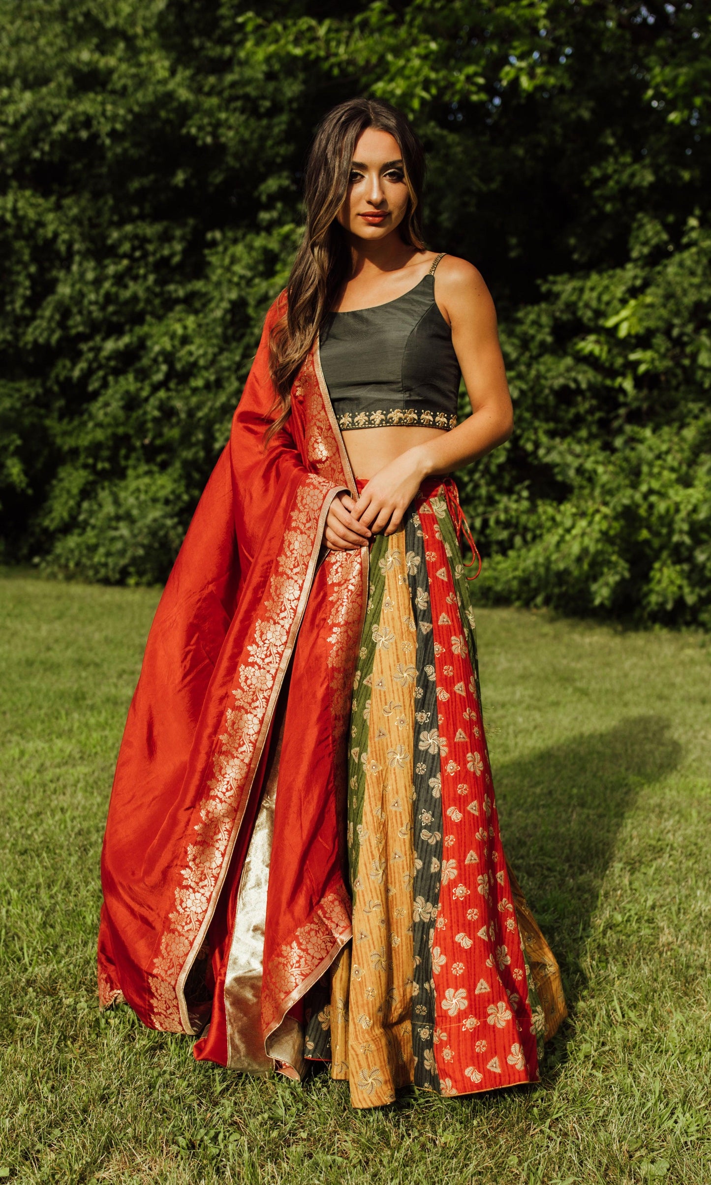 Zelie Silk Print Lehenga Choli