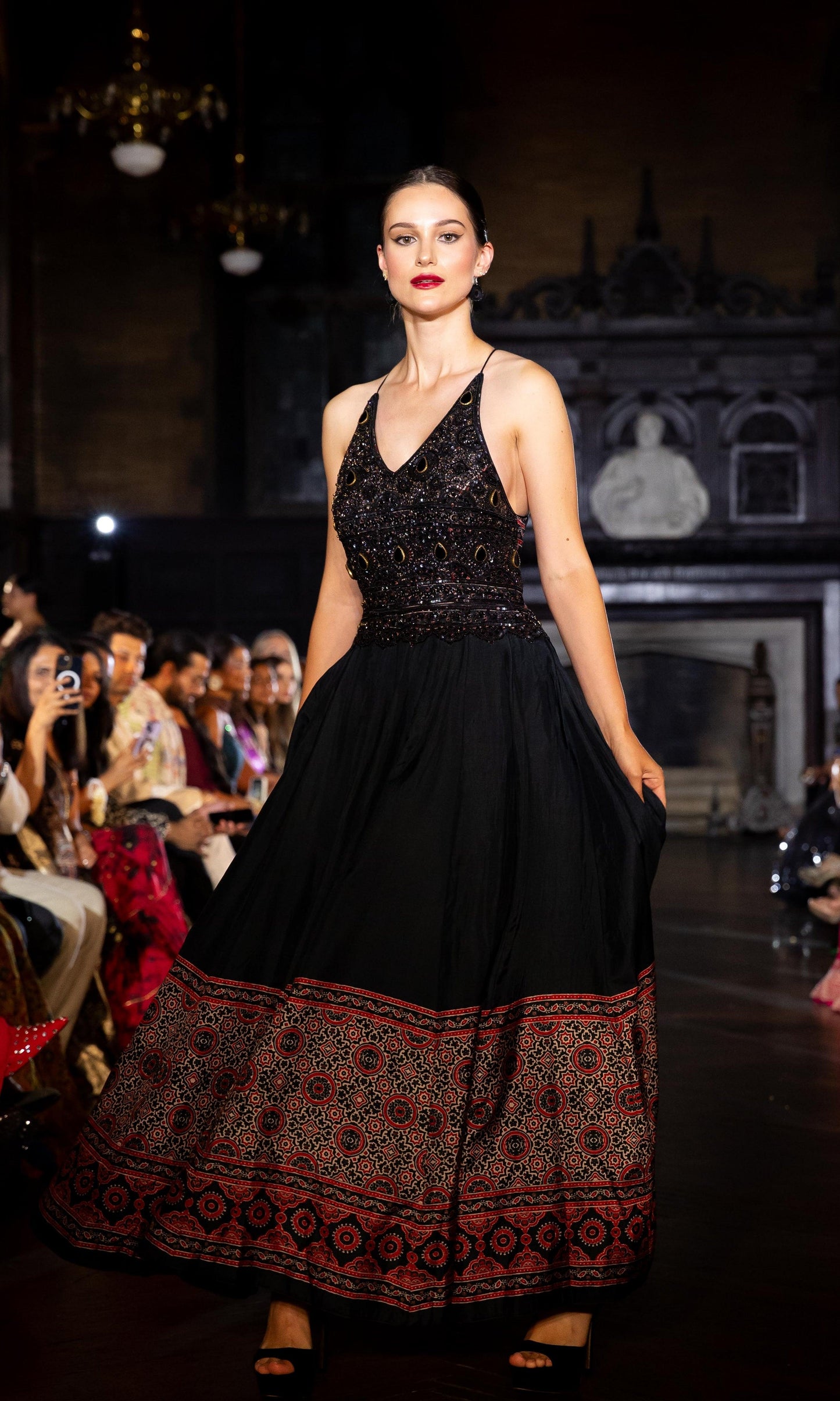 Elise Long Dress with Hand Embroidery