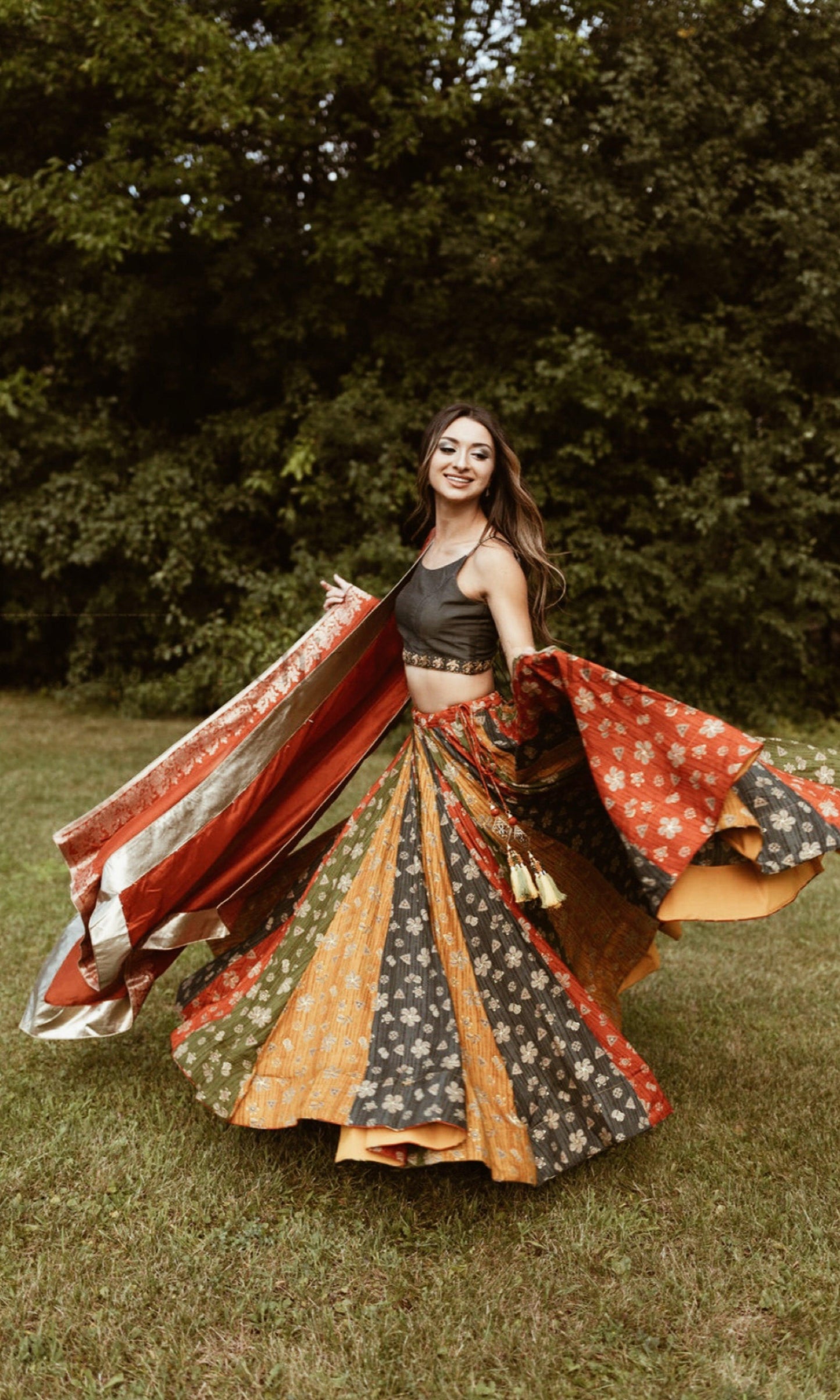 Zelie Silk Print Lehenga Choli