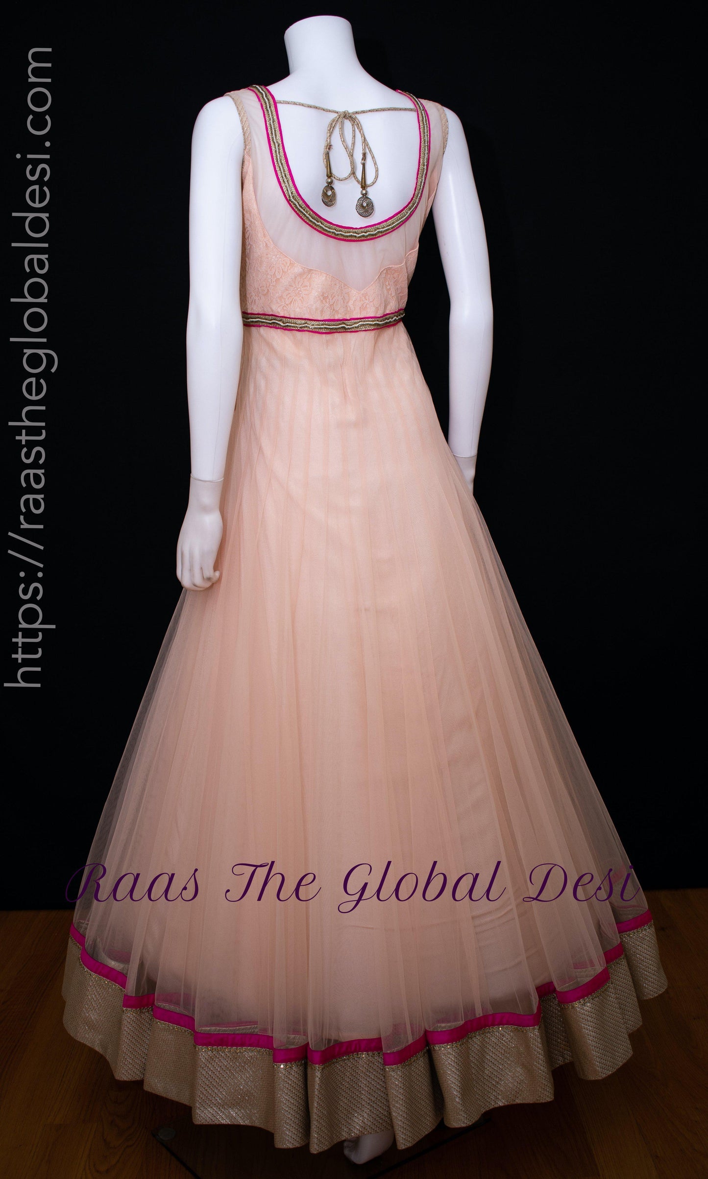 Saphira Net Pink Gown