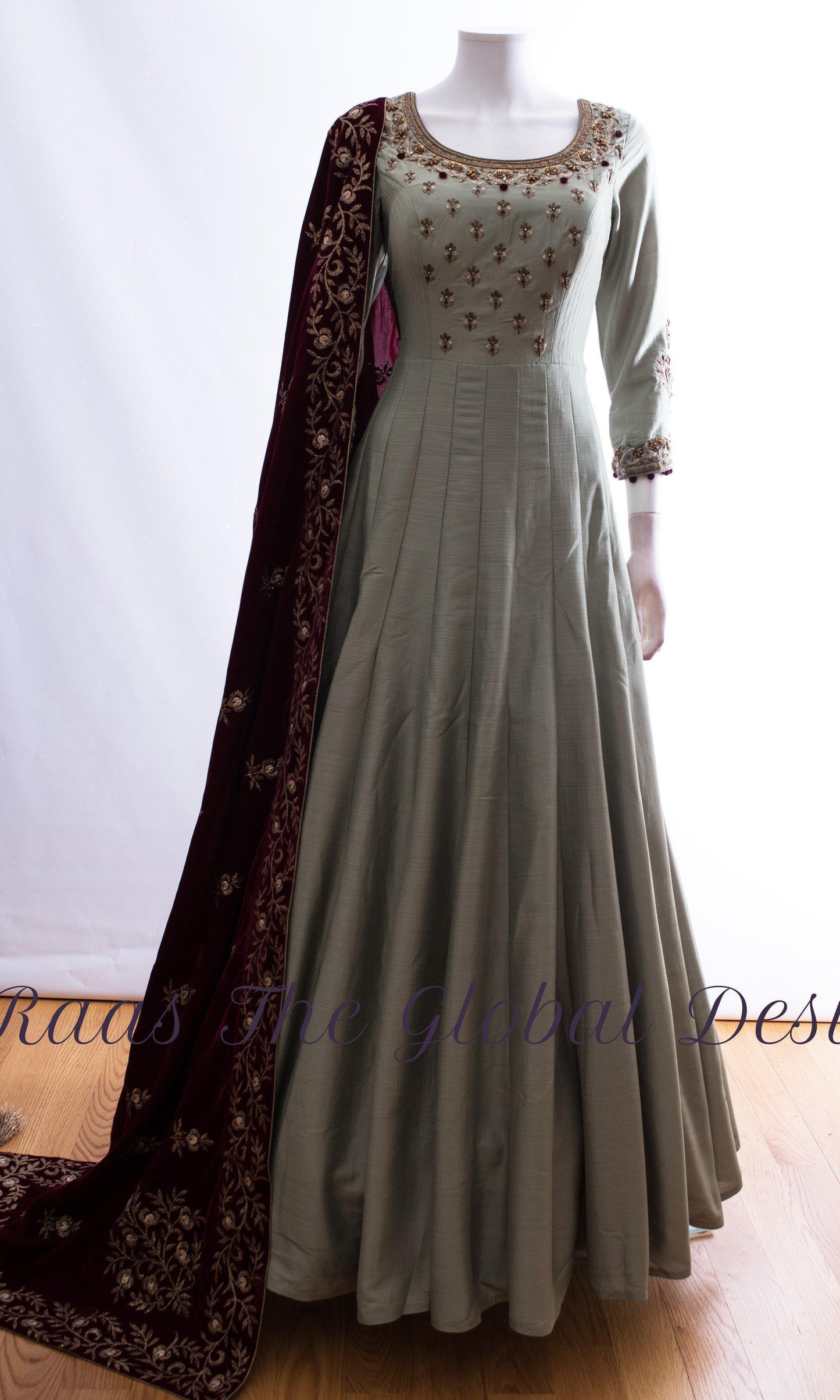 Damaris Green Long Dress
