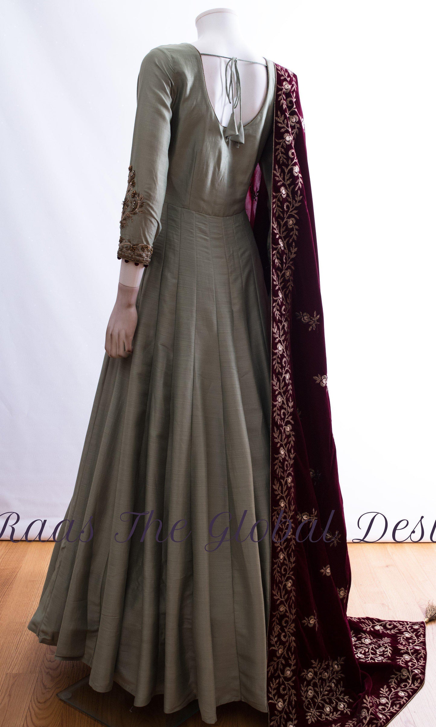Damaris Green Long Dress