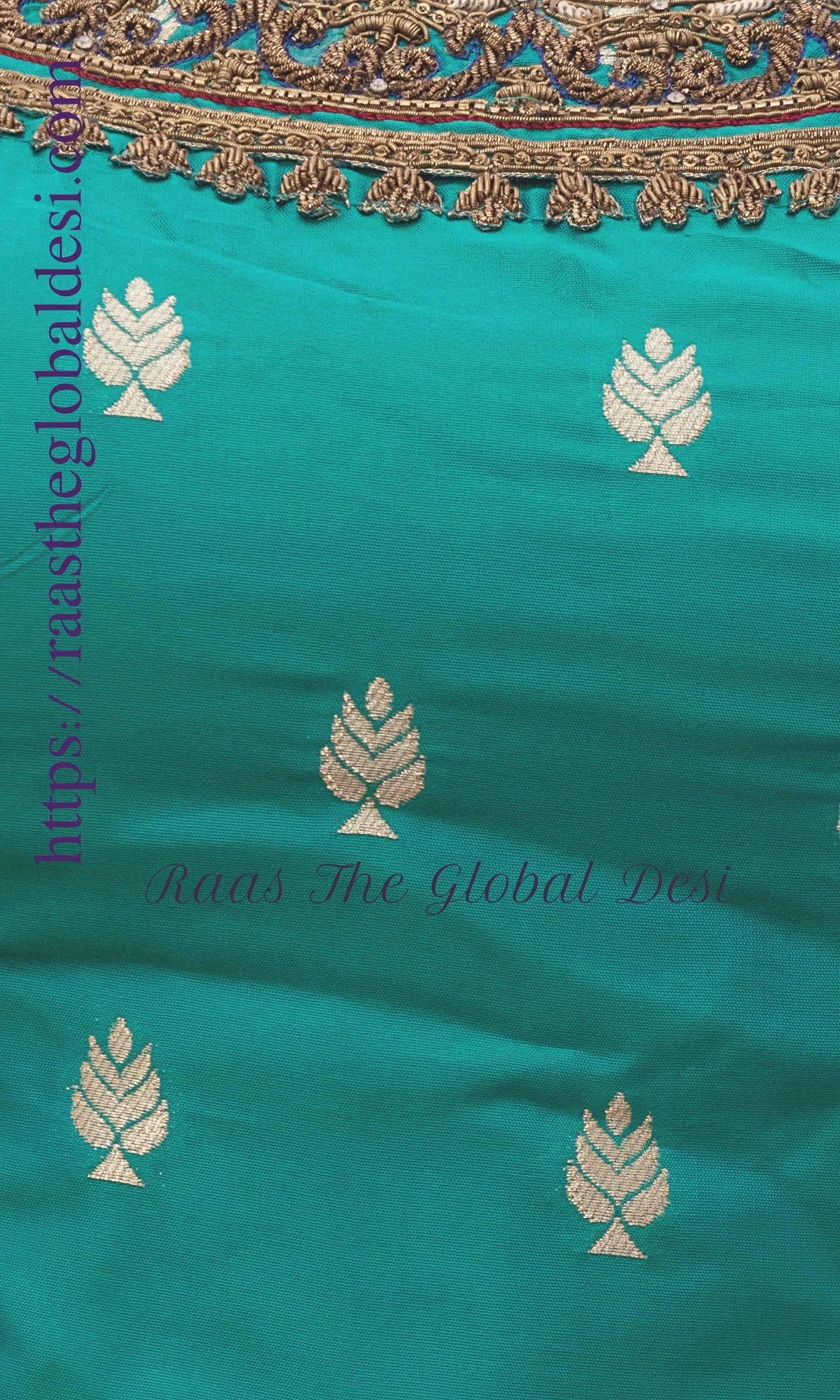Silk Brocade Green Salwar Kameez Set