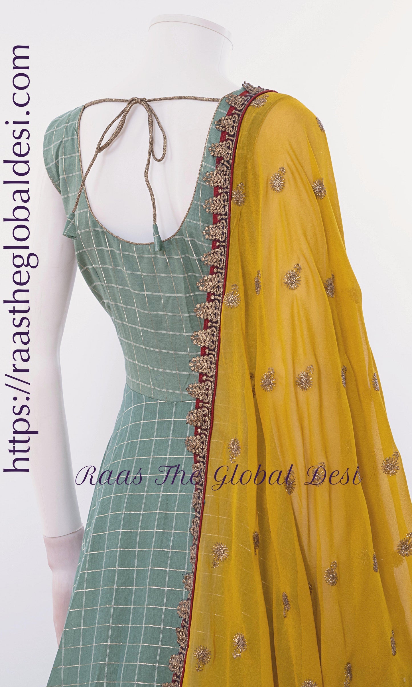 Florenza Shade of Green Long Dress