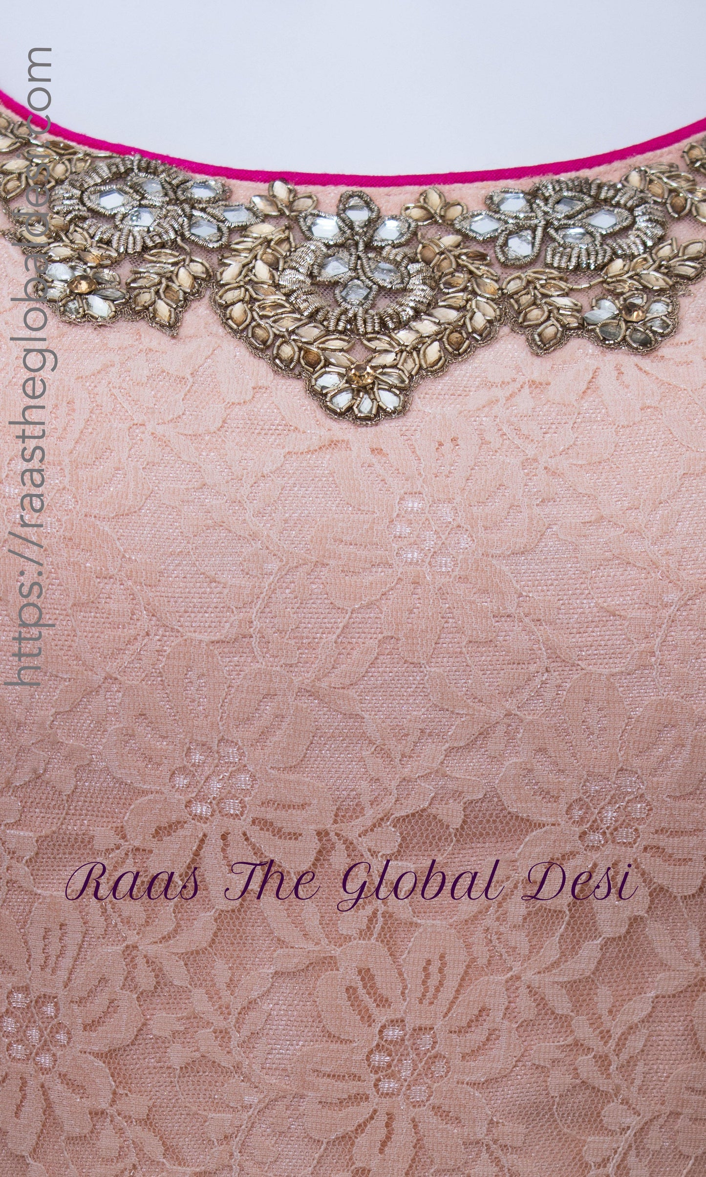 Saphira Net Pink Gown