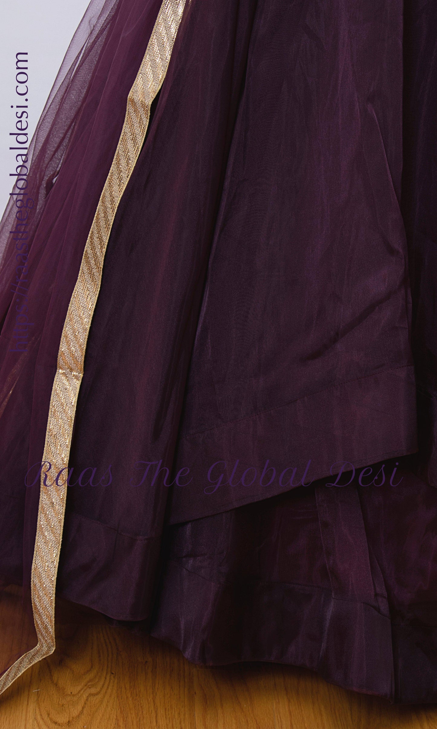 Vionette Magenta Hand Embroidered Gown