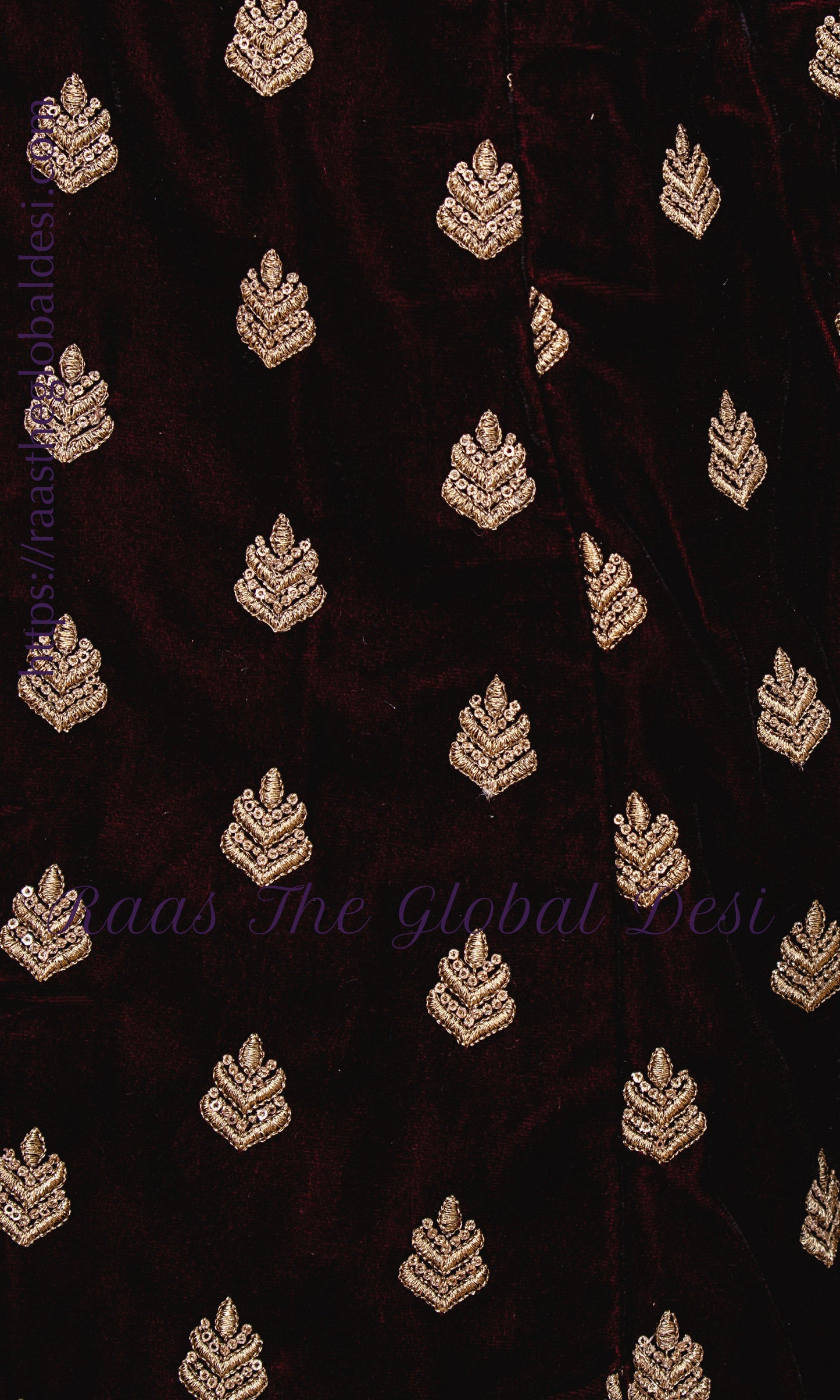 Vionette Magenta Hand Embroidered Gown