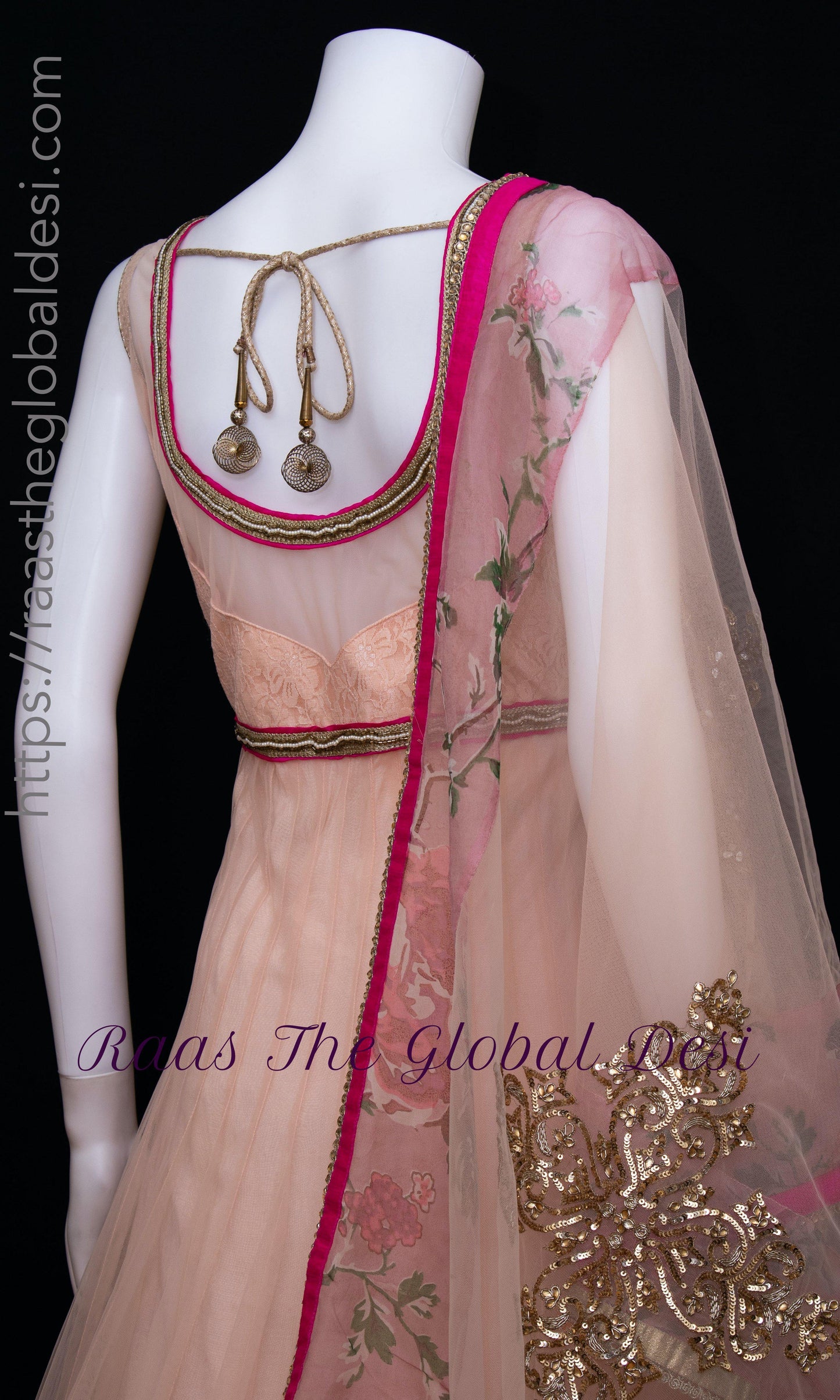 Saphira Net Pink Gown