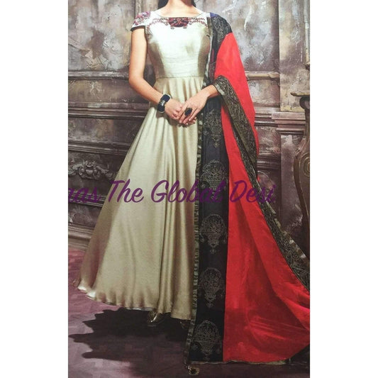 Amoret Grey Long Dress