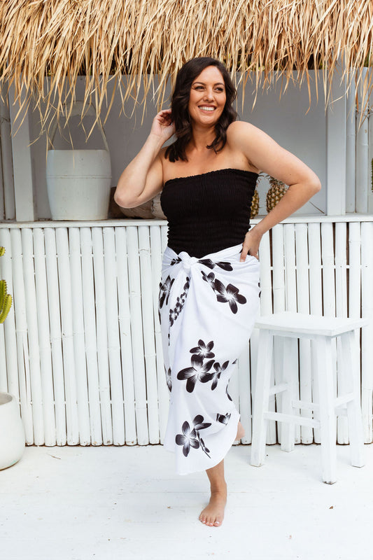 Frangipani Floral Sarong
