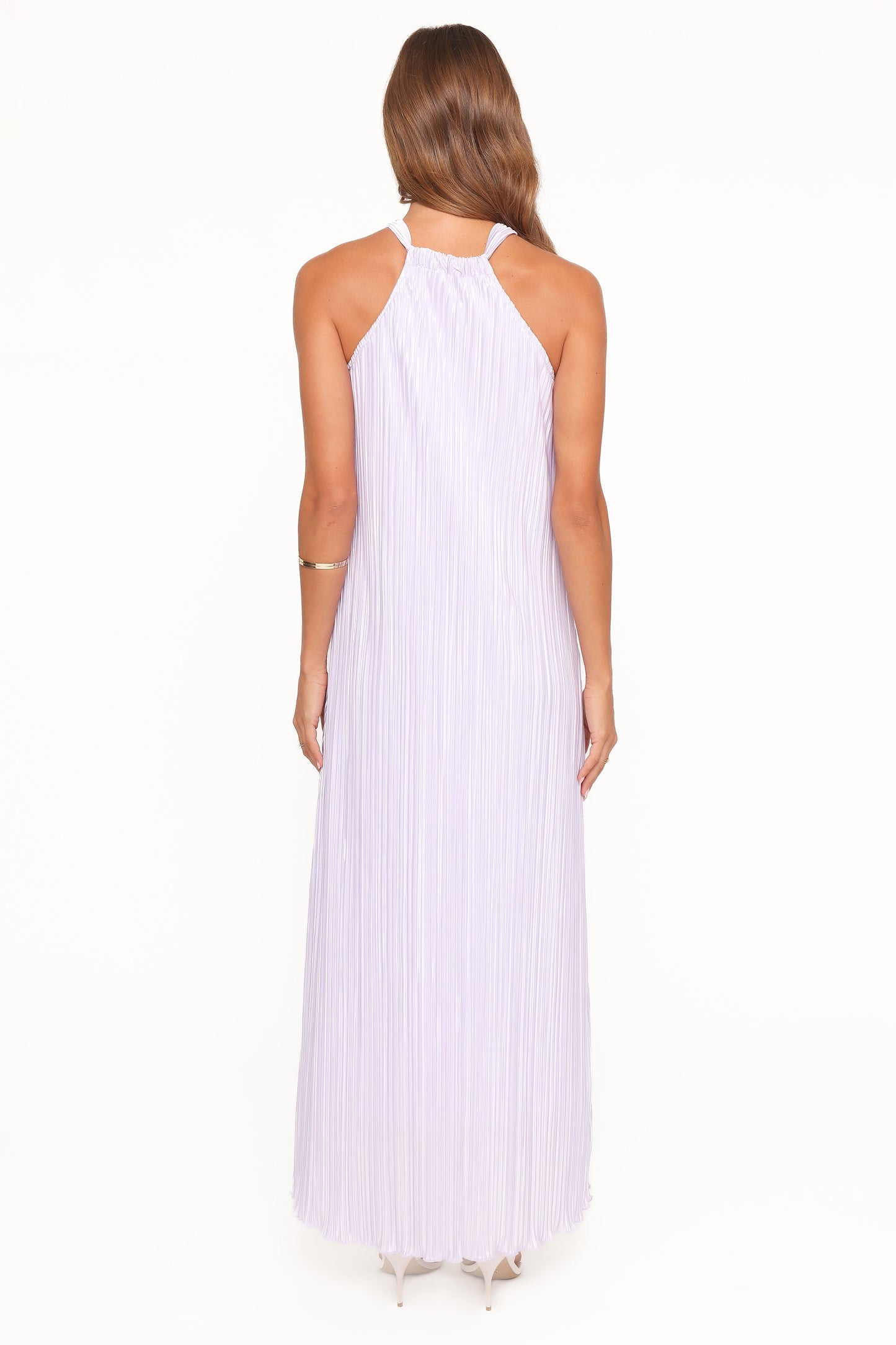 Melody Plisse Halter Maxi Dress - Lavender