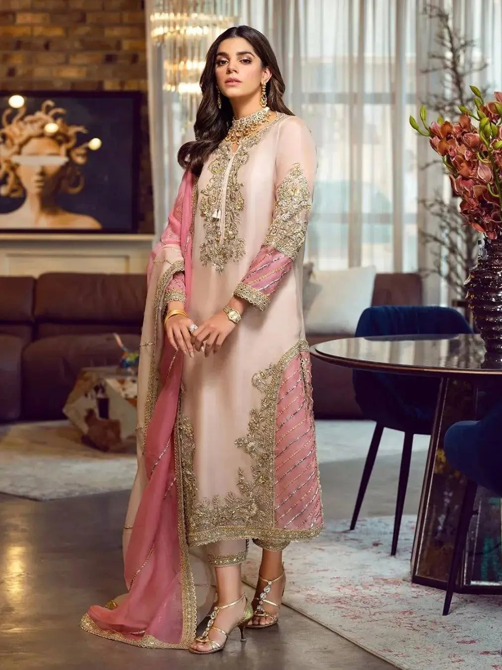 Sara Rohale Asghar 3 PC Luxury Suit PW-111