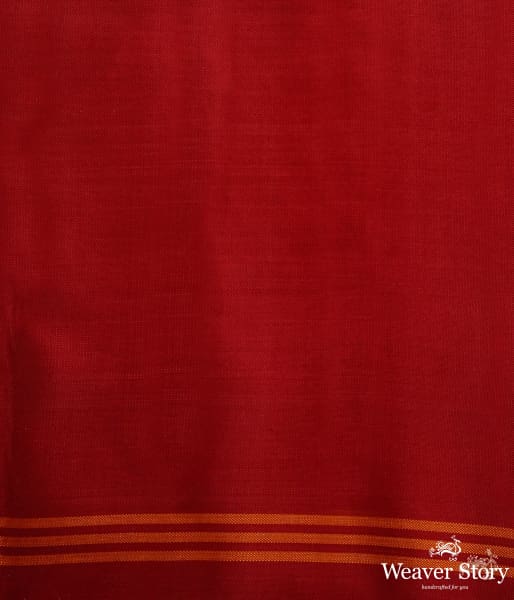 Pure silk Gujarat Patola saree in blue and red dual tone in the famous paan bhaat weave