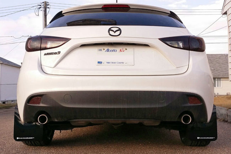 Rally Armor 2014+ Mazda3/Mazdaspeed3 UR Black Mud Flap w/ Grey Logo