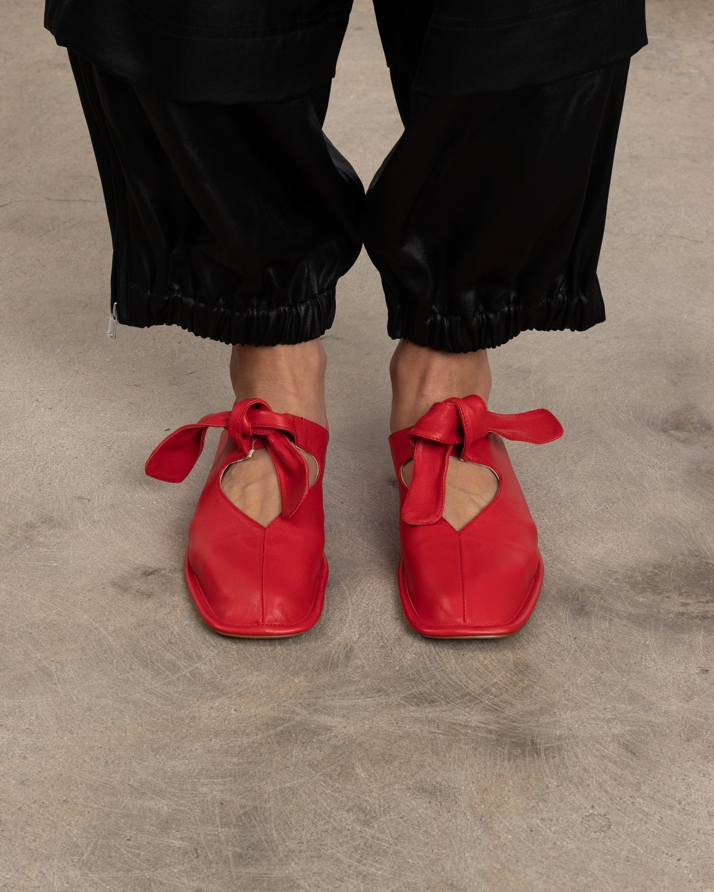 Llasada Ballerina Flat in Red
