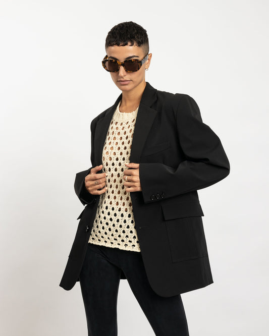 Double Breasted Blazer in Black