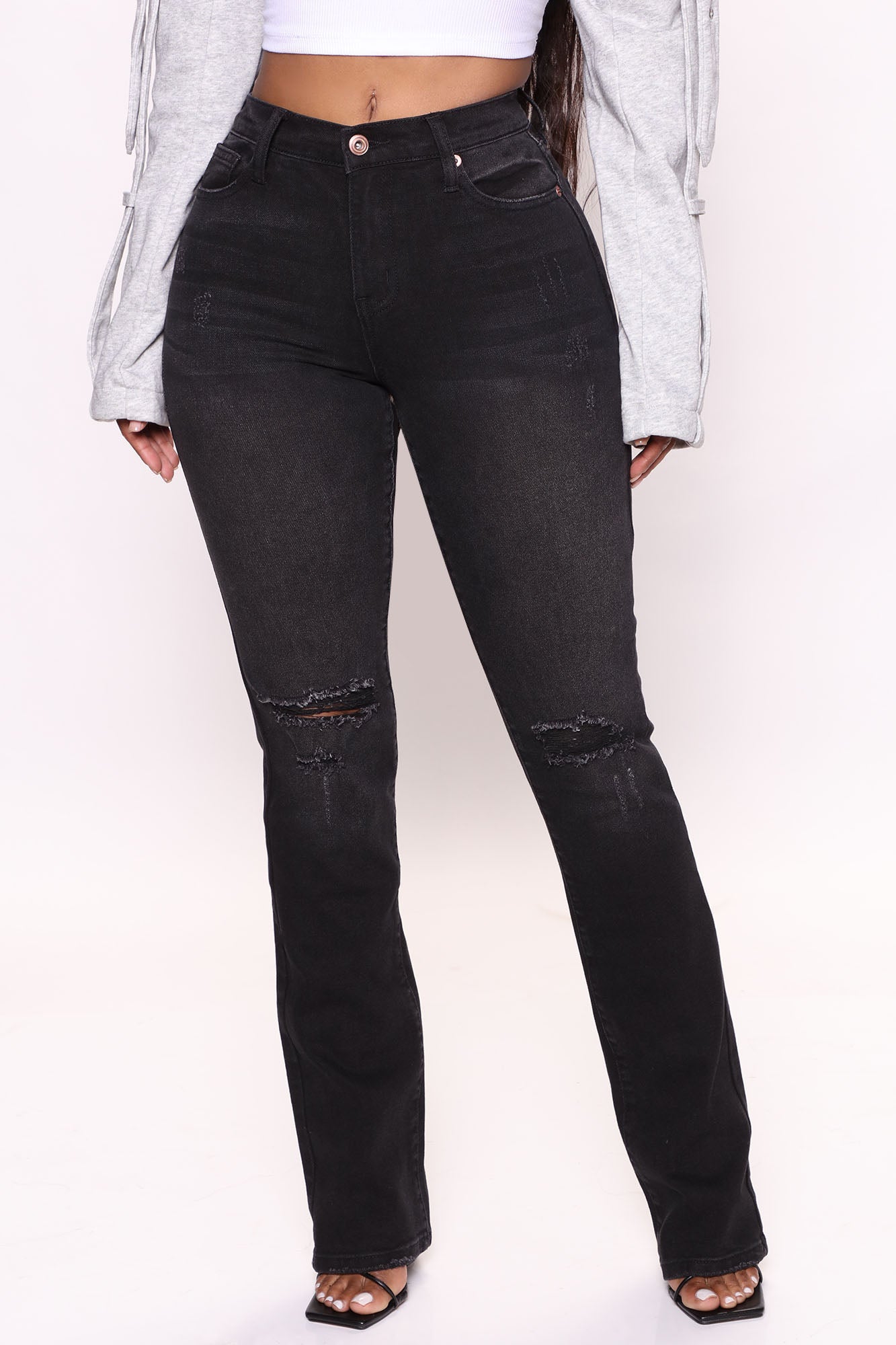 Babetown Bootcut Jeans - Black Wash