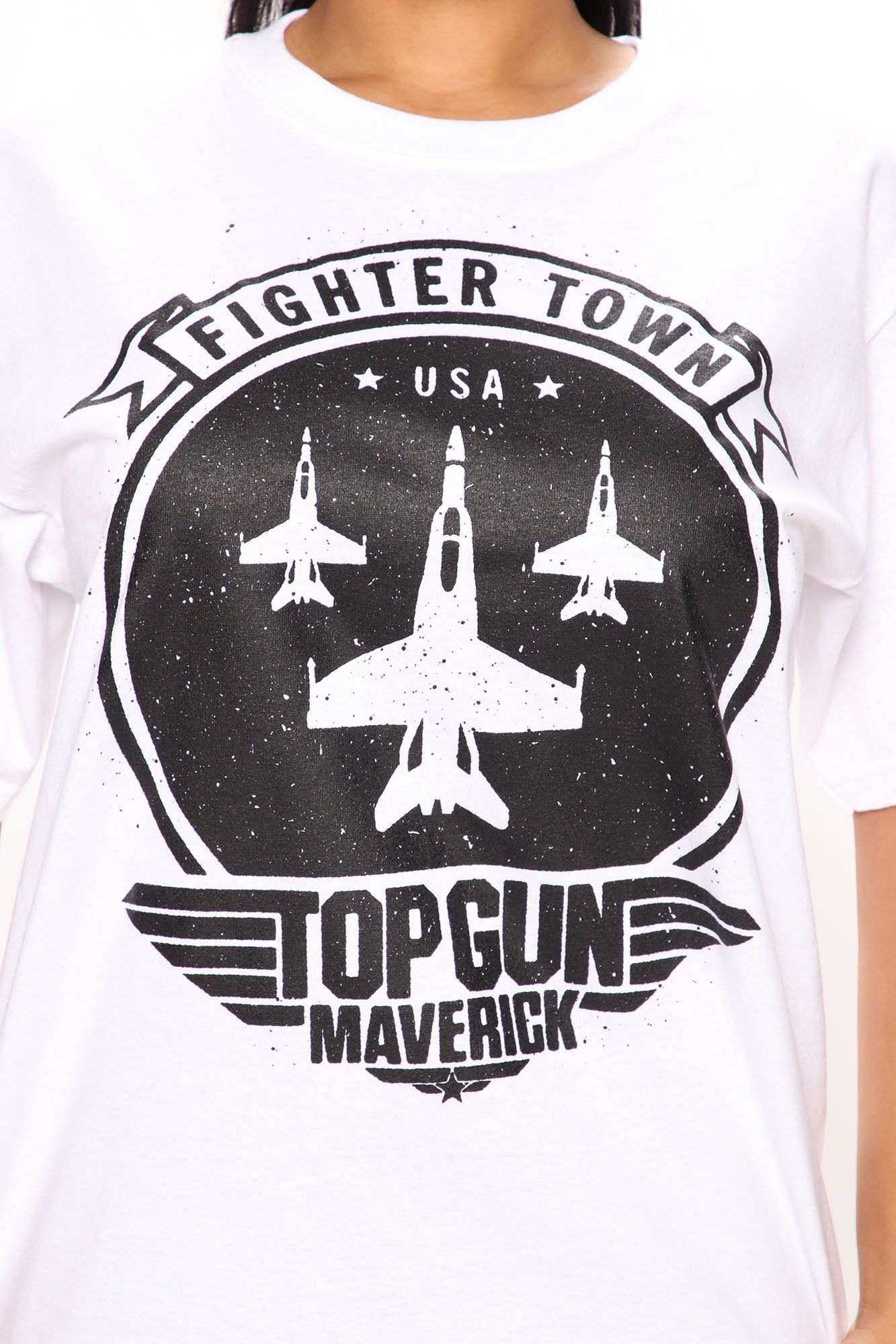 Top Gun Fighter Town Tee - White