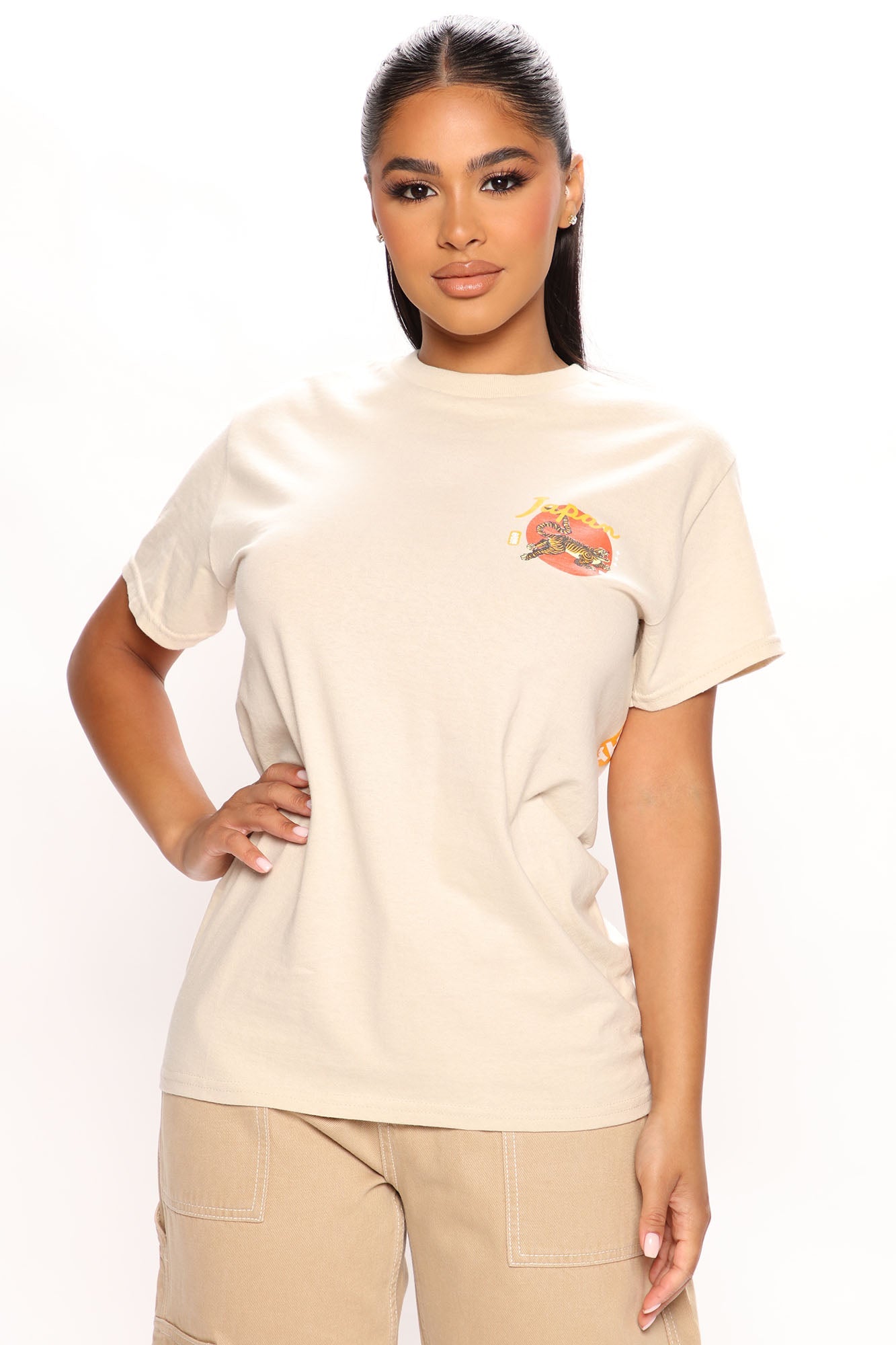 Japan Sunset Tiger Top - Tan