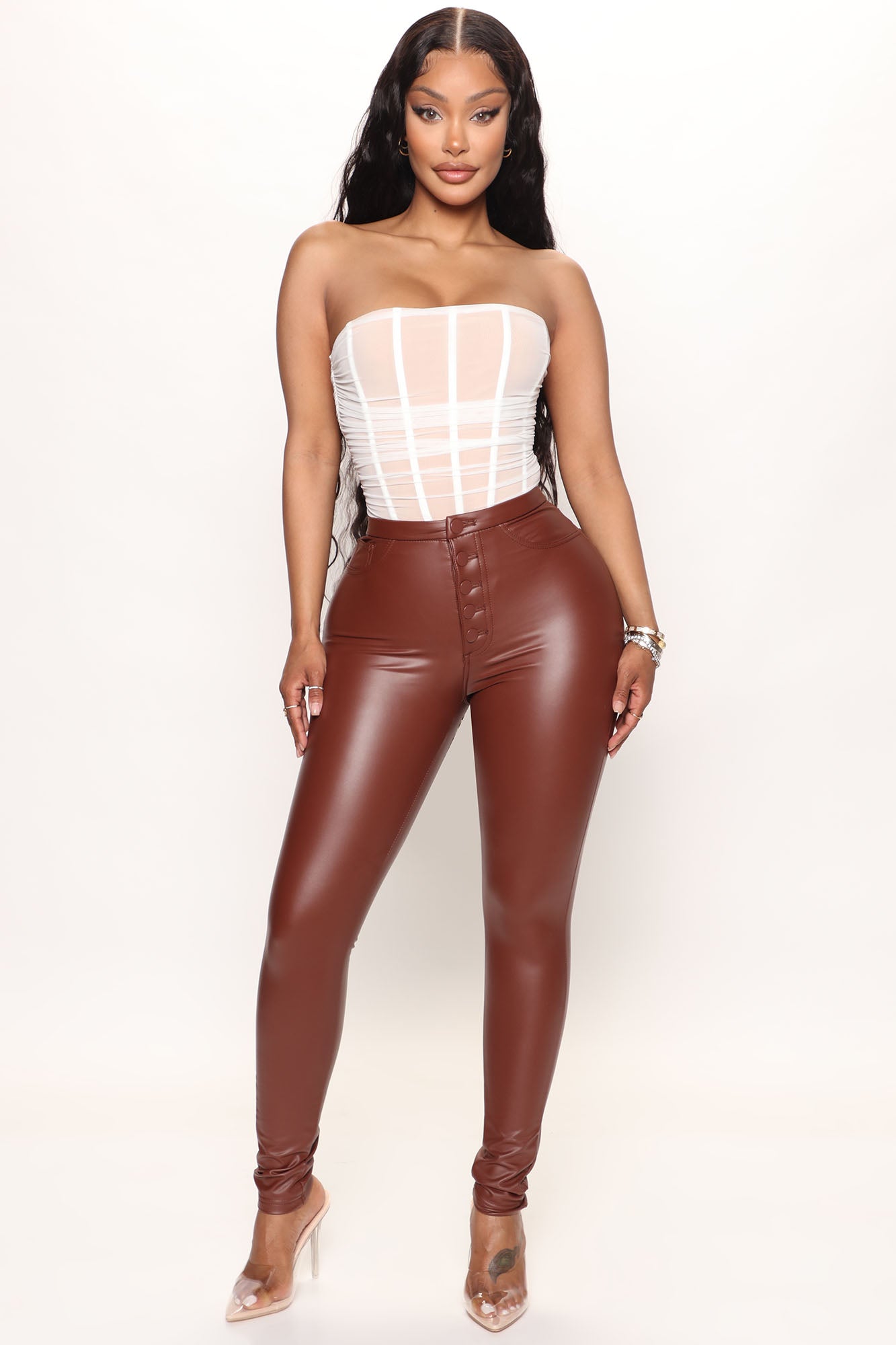 Easy To Love Mesh Corset Bodysuit - White
