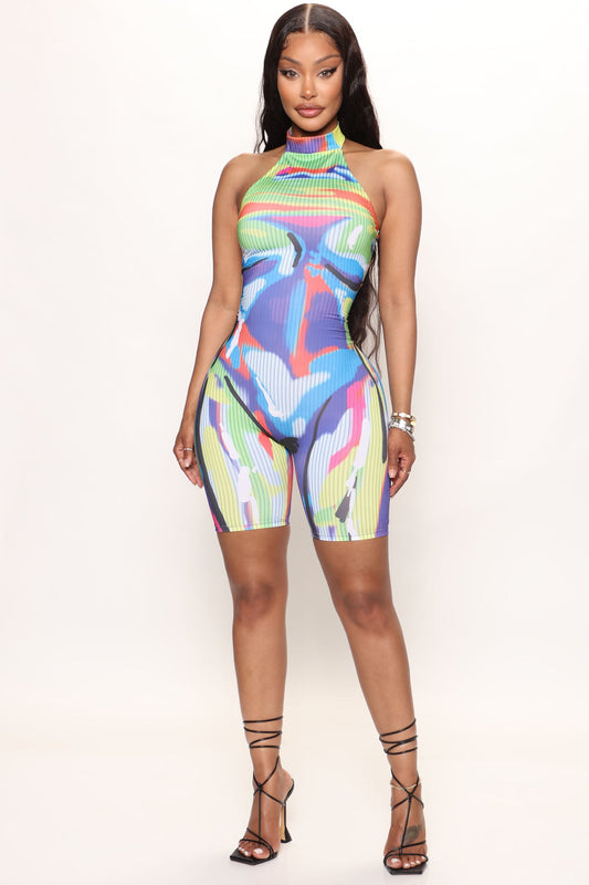 Like My Body Romper - Multi Color