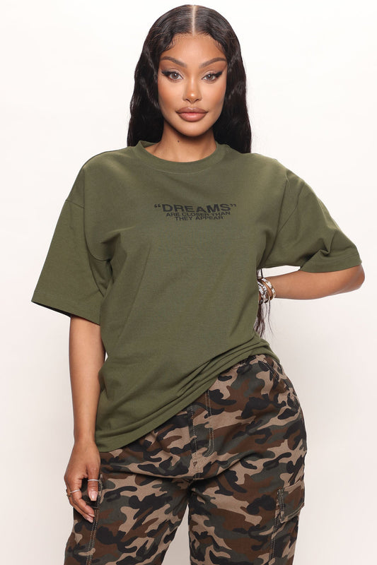 Dreams Are Close T-Shirt - Olive