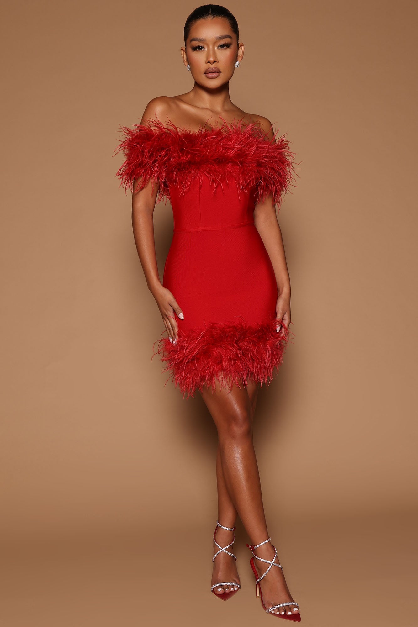 Acelia Bandage Mini Dress - Red