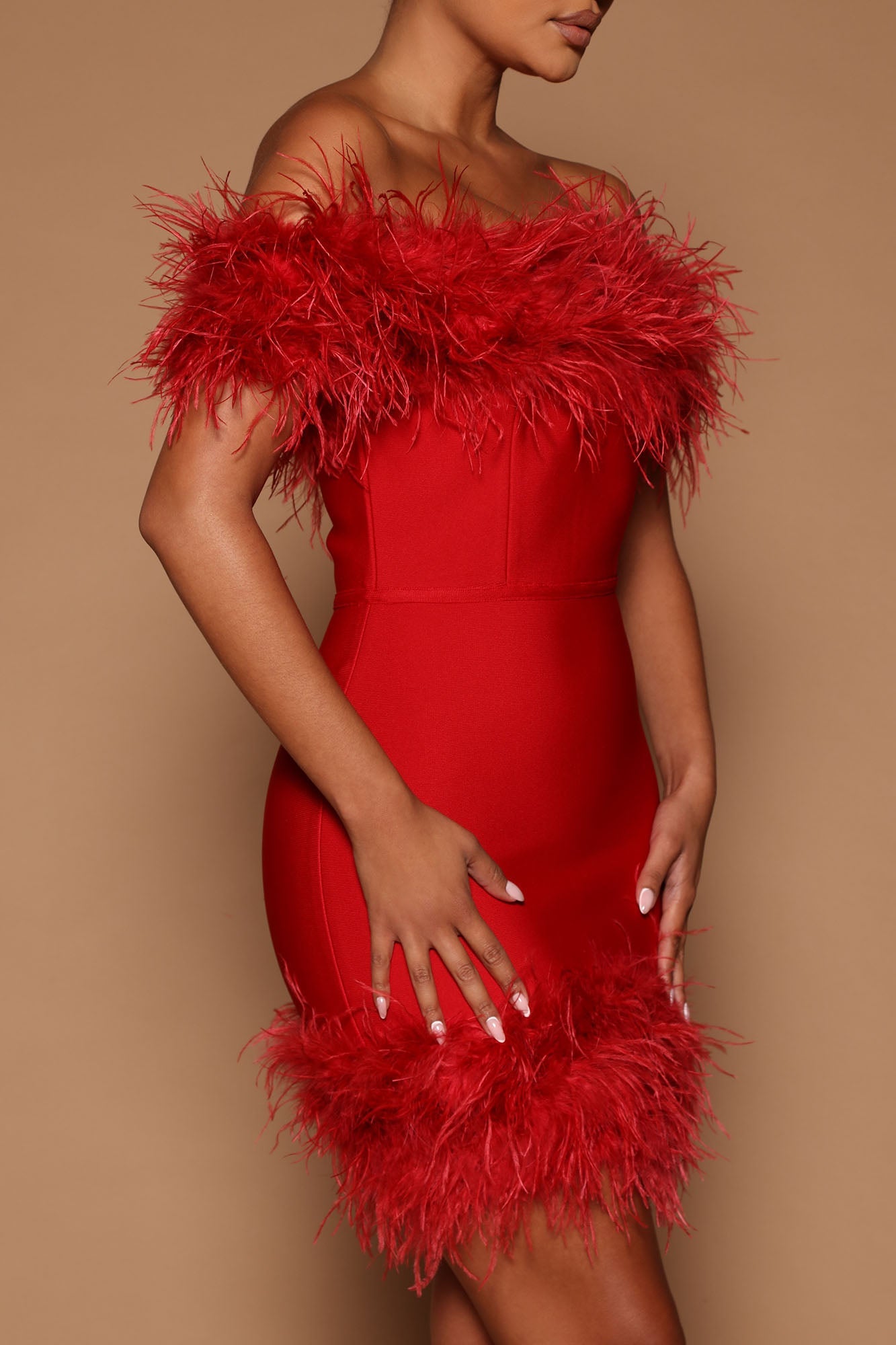 Acelia Bandage Mini Dress - Red