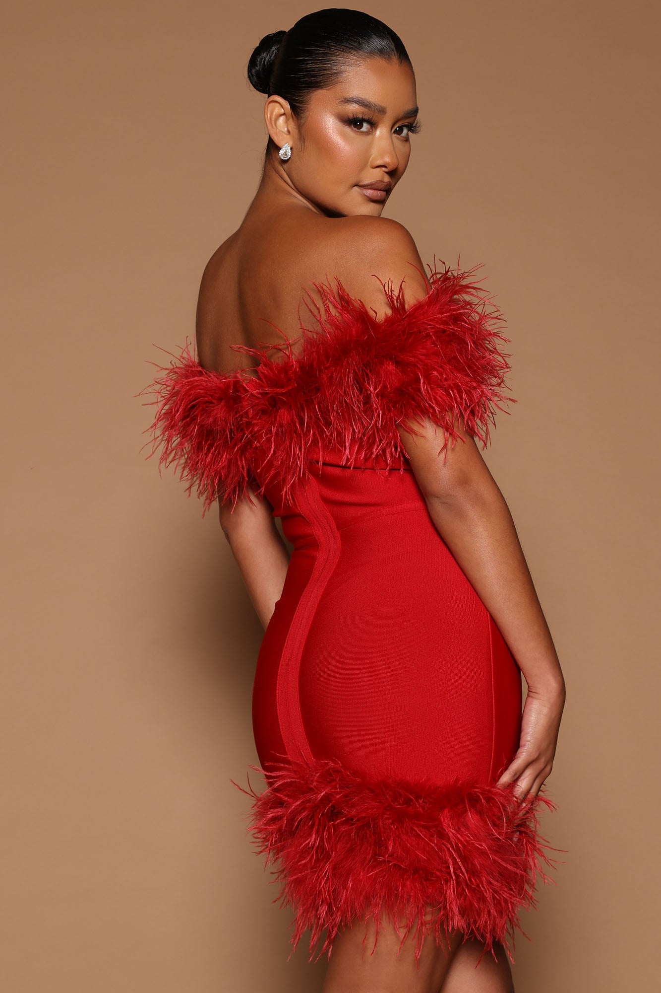 Acelia Bandage Mini Dress - Red