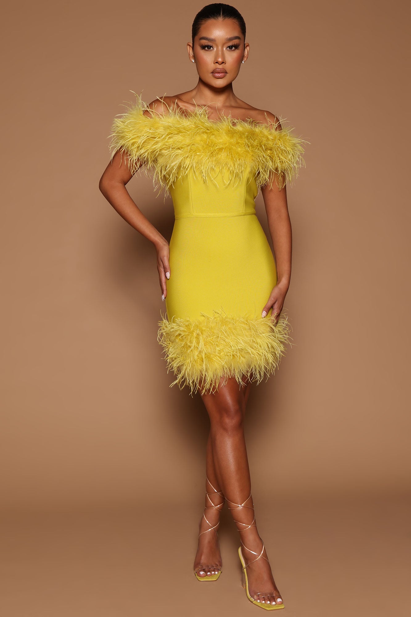 Acelia Bandage Mini Dress - Chartreuse