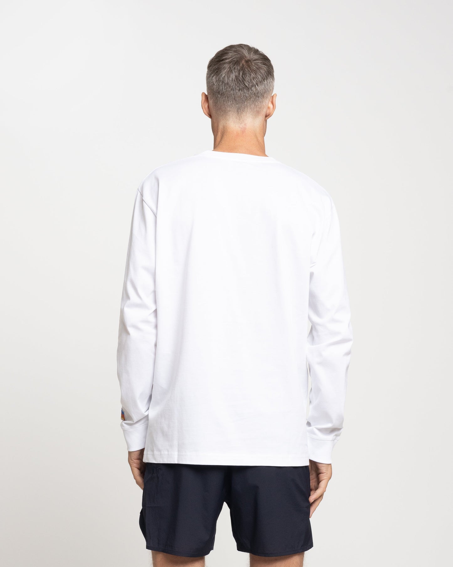 Norse Projects x GM Johannes Logo Long Sleeve T-Shirt in White