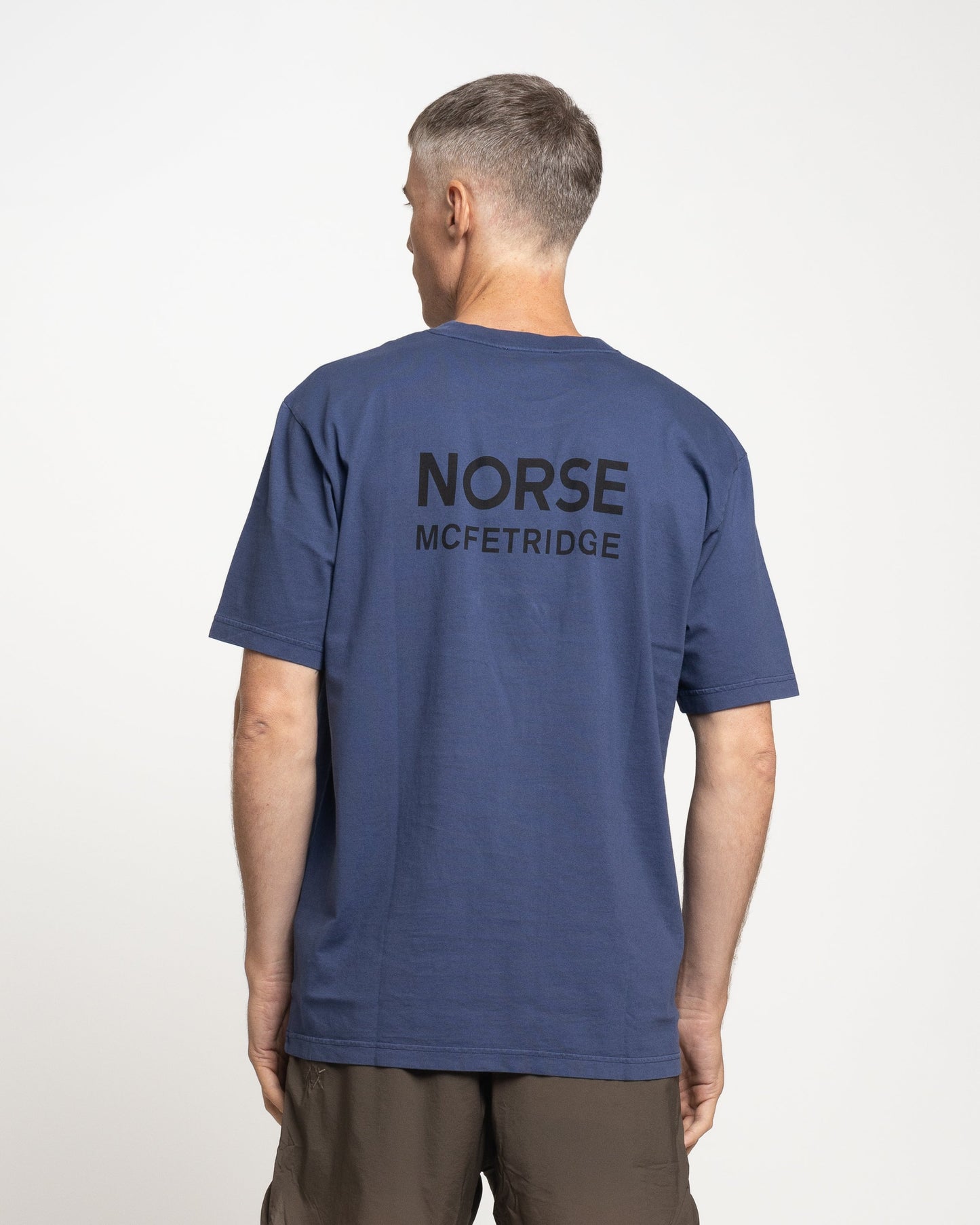 Norse Projects x GM Johannes Dancing Men T-Shirt in Hydrone Blue