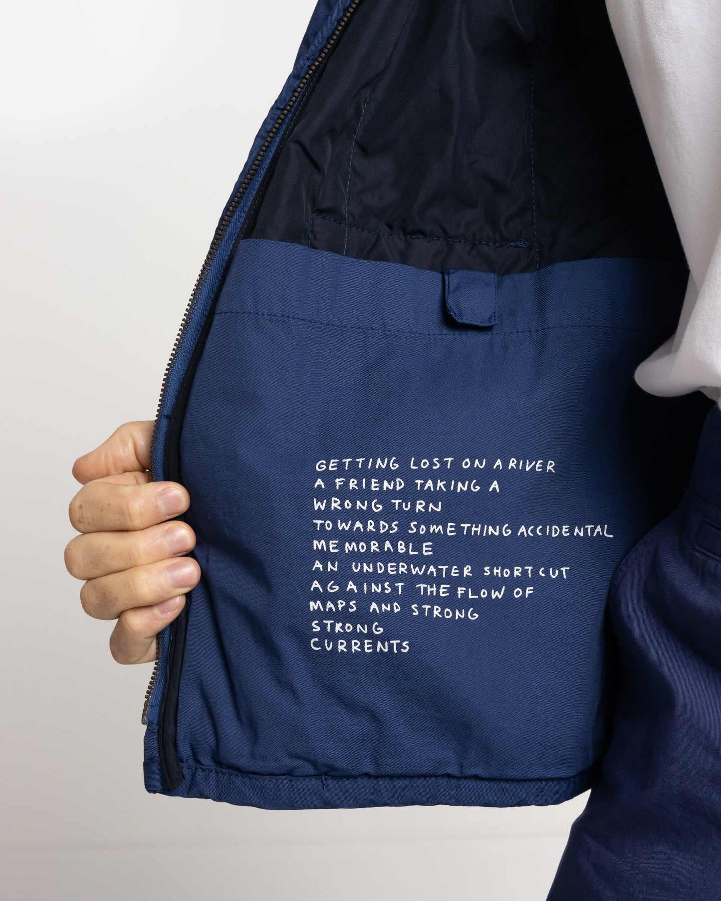 Norse Projects x GM Peter Twill Vest in Hydrone Blue
