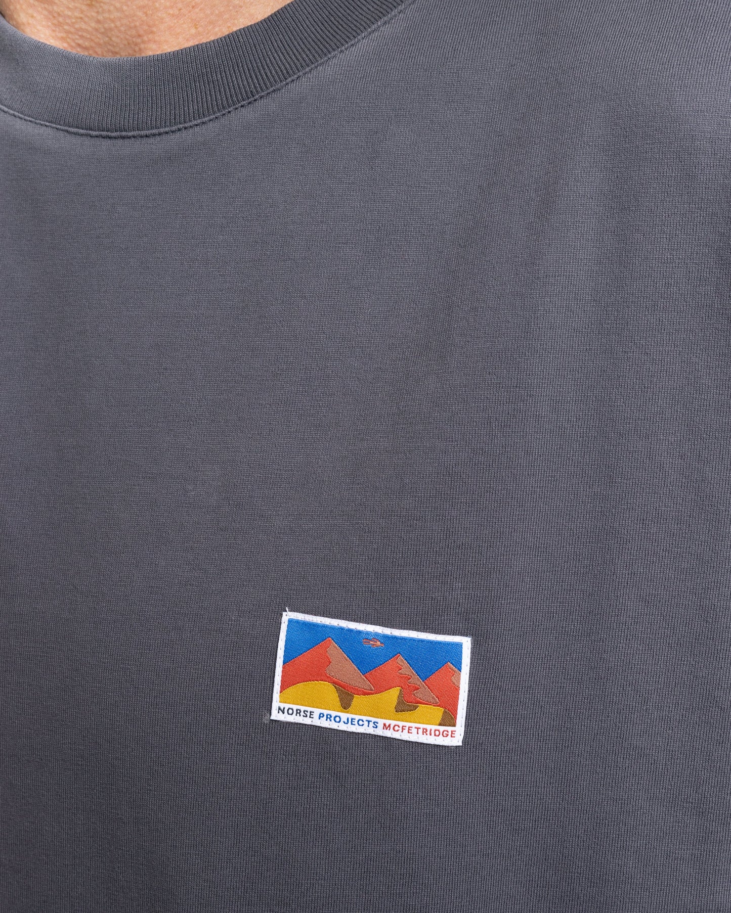 Norse Projects x GM Johannes Mountains T-Shirt in Grey