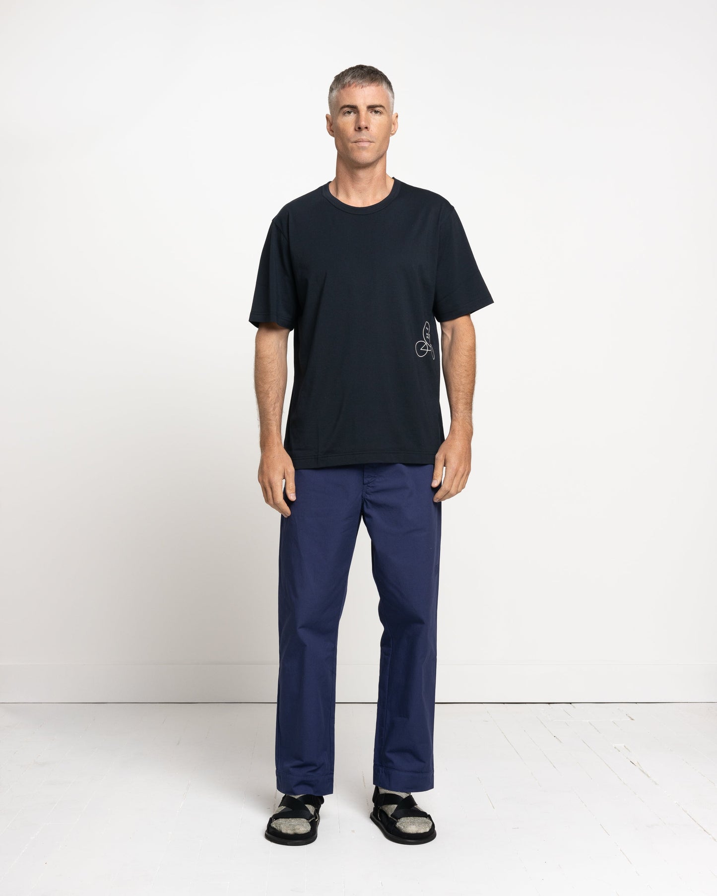Norse Projects x GM Joakim McTechridge Short Sleeve T-Shirt in Dark Navy